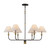 Artcraft - AC12036BB - Six Light Chandelier - Providence - Black Brushed Brass
