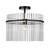 Ava One Light Semi Flush Mount (AC12081BK)