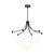 Artcraft - AC6810BK - LED Chandelier - Cascata - Black and Brushed Brass