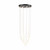 Artcraft - AC6812BK - LED Chandelier - Cascata - Black and Brushed Brass