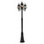 Artcraft - AC8099BK - Three Light Outdoor Post Mount - Classico - Black