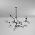 Organic 12 Light Chandelier (JA14022BK)