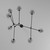 Organic Eight Light Chandelier (JA14028BK)