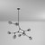 Organic Eight Light Chandelier (JA14028BK)