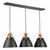 Tote Three Light Island Pendant (SC13324BK)