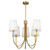 Artcraft - SC13335BG - Five Light Chandelier - Rhythm - Brushed Gold