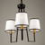 Coco Three Light Chandelier (SC13343BK)