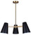 Harken Three Light Chandelier (ICH1145A03BKG)