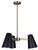 Harken Three Light Chandelier (ICH1145A03BKG)