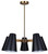 Harken Five Light Chandelier (ICH1145A05BKG)