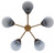 Harken Five Light Chandelier (ICH1145A05BKG)