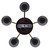 Harken Five Light Chandelier (ICH1145A05BKG)