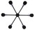 Kristella Six Light Chandelier (ICH1153A06BK)