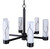 Kristella Six Light Chandelier (ICH1153A06BK)