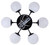 Mackenna Six Light Chandelier (ICH1229A06BK)