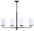 Malloy Four Light Chandelier (ICH2029B04BK)