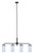 Malloy Four Light Chandelier (ICH2029B04BK)