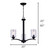Hampton Three Light Chandelier (ICH370A03BK-CL)