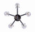 Joni Five Light Chandelier (ICH759A05BK)