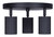 Rexton Three Light Track Lighting (ICW1119A03BK10)