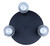 Owen Three Light Ceiling/Wall Mount (ICW1198A03BKW10)