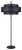 Bellamy One Light Floor Lamp (IFL1149A82BK-BPR)
