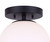 Camilo One Light Flush Mount (IFM1029A08BK-FO)