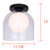 Pelia One Light Flush Mount (IFM1142A12BK)