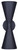 Arona Two Light Outdoor Lantern (IOL658BK)