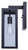 Alaina One Light Outdoor Wall Mount (IOL711BK)