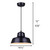 Levi One Light Pendant (IPL1095A01BK)
