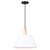 Canarm - IPL1124A01BWW - One Light Pendant - Harlyn - Matte Black Matte White And Real Wood