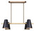 Canarm - IPL1145A04BKG - Four Light Pendant - Harken - Matte Black And Gold