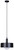 Daylon One Light Pendant (IPL1150A01BK)