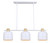 Canarm - IPL1152A03WHW - Three Light Pendant - Caleb - White