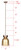 Aurea One Light Pendant (IPL2102B01GDP)