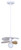 Elodie One Light Pendant (IPL2181B01WHP)