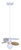 Elodie One Light Pendant (IPL2181B01WHP)