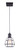 Canarm - IPL702A01BK - One Light Pendant - Wren - Metal