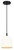 Canarm - IPL729B01BK6-W - One Light Pendant - Jack - Matte Black