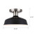 Bello One Light Semi-Flush Mount (ISF1055A01BKN)