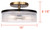 Jenner Three Light Semi-Flush Mount (ISF1143A03BKG)