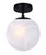 Canarm - ISF1229A01BK - One Light Semi Flush Mount - Mackenna - Black