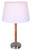 Canarm - ITL2137B26BNW - One Light Table Lamp - Maly - Brushed Nickel And Faux Wood