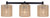 Meadow Three Light Vanity (IVL1206A03BK)
