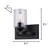 Hampton One Light Vanity (IVL370A01BK-CL)