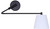 Aspen One Light Wall Sconce (IWF1201A01BK)