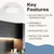 Zaria LED Flush Mount (LFM281A14WH)