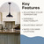Sussex LED Pendant (LPL103A01BK)