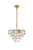 Elegant Lighting - 1050D16SG - Six Light Chandelier - Adaline - Satin Gold and Clear